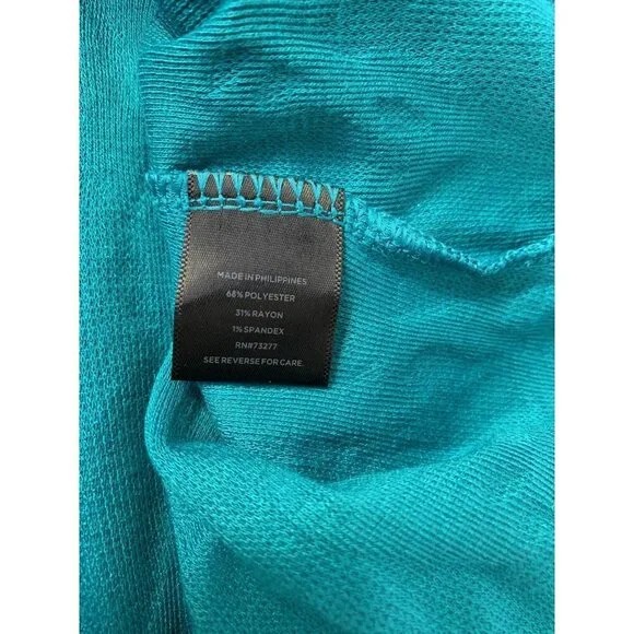 Simply Vera Women's Touching Teal Blouse - Picture 4 of 7